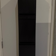 【キャスター付き】スリム3段ラック ブラック 引取限定