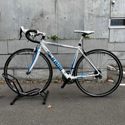 自転車　Cinelli Xperience ロードバイク ホワイト×ブルー（BB・クランク要交換）