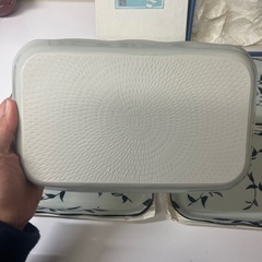 花唐草焼物皿揃　　長角皿　の画像
