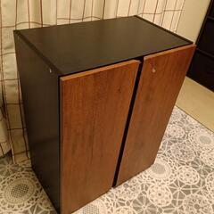 【鍵付き・木目調】キャビネット鍵付き収納