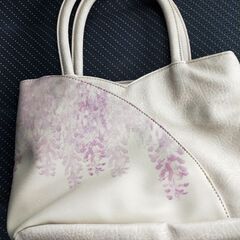 藤の花柄　バッグ