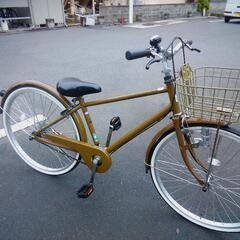 24インチ　子供自転車　カーキ　LEDライト♪