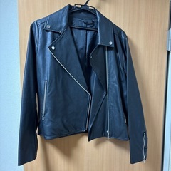 【お値下】GU フェイクレザーライダースジャケット 