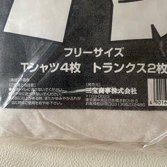 EMERGENCY GOODS 非常用 緊急用 防災用商品 使い捨て下着 肌着 Tシャツ×4枚トランクス 2枚入り 不織布製 フリーサイズ Fサイズ 旅行 出張   の画像