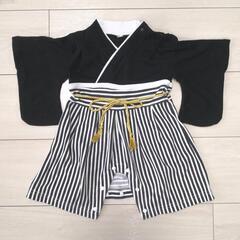 ベビー袴 袴ロンパース ハンドメイド 羽織袴 布兜 靴下付きの画像