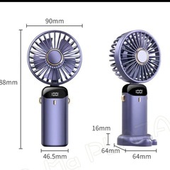 新品　ハンディファン　首掛け扇風機 折畳み ハンズフリー　2個セットの画像
