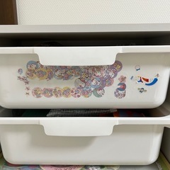 カラーボックス×2(収納ケース・マグネット・カバンかけセット)の画像