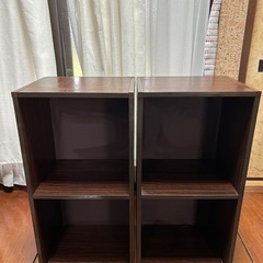 カラーボックス２つセット　茶色