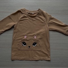 H&M 猫の顔プリント トップス　トレーナー　長袖 92センチ