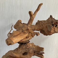 手作り 木の根の龍の置物【値下げしました】の画像
