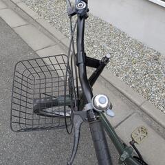 折りたたみ自転車　20インチ　モスグリーン　かわいいサイズ　変速付　シート新品！の画像