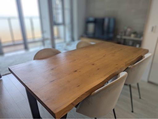 ★最終値下げ★半額　24,000円→12,000円　ダイニングテーブル　河口家具製作所　オーク突板 ☆最終値下げ☆半額 24,000円→12,000円 ダイニングテーブル 河口家具