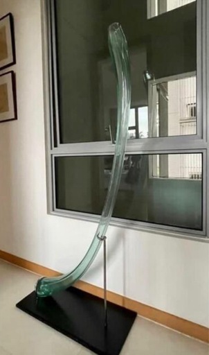 Seiki Torige ハンドブロー　ガラス　大型　花瓶　オブジェ