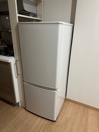 三菱電機　MR-P15H-W　2ドア冷蔵庫146L　マットホワイトMRP15HW