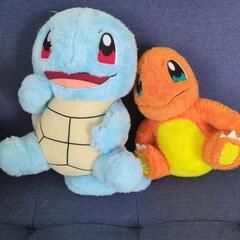 ポケモンでっかいふわふわぬいぐるみ★ゼニガメ＆ヒトカゲ