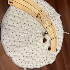 ベビージム　木製　折り畳みの画像