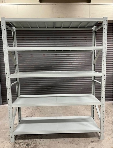 新品未使用スチールラック 業務用 5段 高さ250cm 耐荷重300kg/段