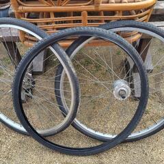 自転車タイヤリムホイール付き
