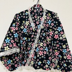 キッズ　花柄浴衣の画像