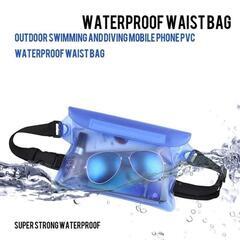 ♥️新品未使用♥️防水ポーチ ウエストポーチ 透明　黒　タッチパネル　貴重品入　防水　お風呂の画像