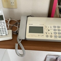SHARP FAX付き電話機、子機セット（ジャンク扱い）
