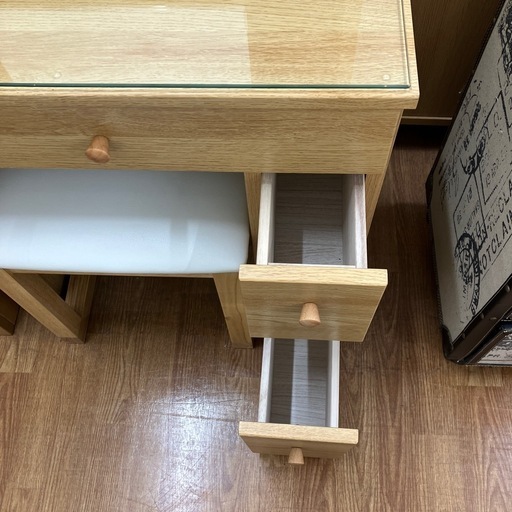 一生紀　1面ドレッサー　パネラ　ブラウン　チェア付属【取りに来れる方限定】