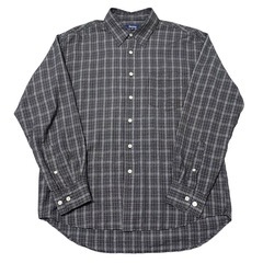 Sonora チェック柄 レーヨンシャツ ブラック Msize