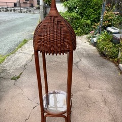 ラタン籐家具飾り棚ジャンク品