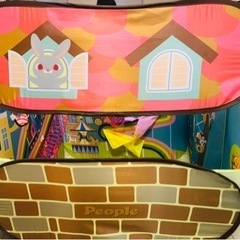 美品 知育ボールコースター  室内遊具 おもちゃ 玩具 外箱付き 立って！座って！追いかけて！　よちよち１歳に、頭と体の知育ボールコースター！の画像