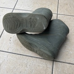 19.0cm カーキ　長靴の画像