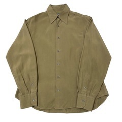 【イタリア製】LANVIN STUDIO シルクシャツ モカブラウン