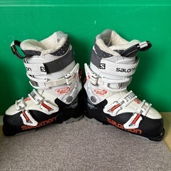 w471 SALOMON スキーブーツ 23cm 23.5cm ウィンタースポーツ ホワイト my custom fit COMFORTの画像
