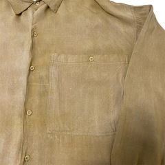 GOOUCI グーチ レーヨンシャツ マスタード Msizeの画像