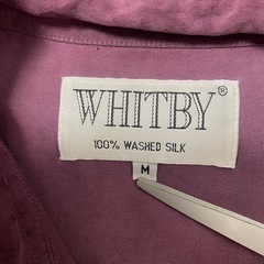 WHITBY シルクシャツ WASHD SILK Msizeの画像