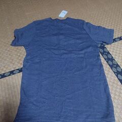 新品　COMME CA ISM ストライプ Tシャツ Lサイズ グレーの画像