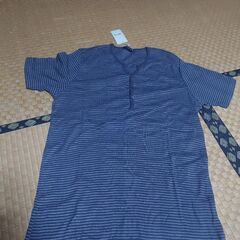 新品　COMME CA ISM ストライプ Tシャツ Lサイズ グレー