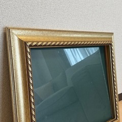 【最終値下済】エレガント アンティーク調 額縁 ゴールド×グリーンの画像