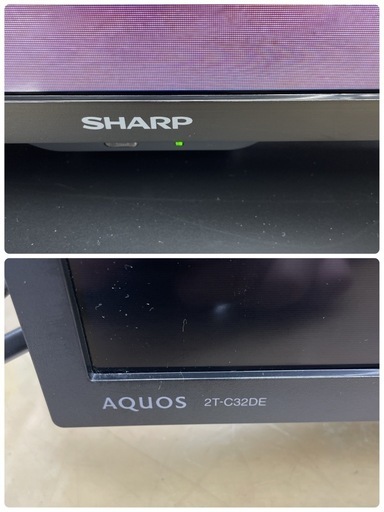 R734☀️ SHARP 32型 地デジTV 23年製 2T-C32DE 液晶テレビ⭐動作確認済 ⭐クリーニング済