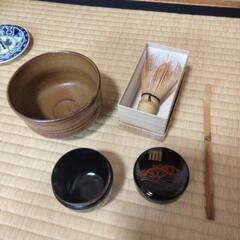 茶道セット　茶碗、茶杓、茶筅、棗　茶道具の画像