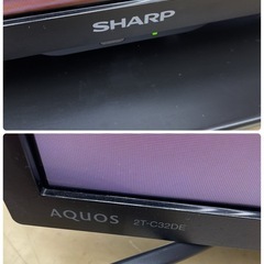 R649☀️ SHARP 32型 地デジTV 21年製 2T-C32DE 液晶テレビ⭐動作確認済 ⭐クリーニング済の画像