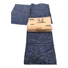 リメイク材料　ハンドメイド用　着物16点と帯1点のセット　汚れあり　［dj4］の画像