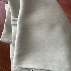 遮光カーテン　薄緑　幅105cm×丈180cm×3枚（レースカー...