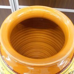 イタリア製 フラワーベース ITALY 傘立て 花器 花瓶 高さ40㎝ 壷 陶器 中古 インテリア 苫小牧西店の画像