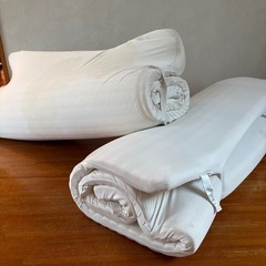無印良品　セミダブル　ポリエステル　わたトッパー　かため　マットレス　2枚セットの画像