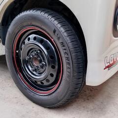 155/65R14  79H ミシュラン　黒ホイール