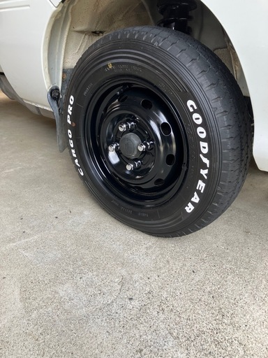 ダイハツ純正スチールホイール　ホワイトレタータイヤセット