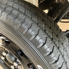 ダイハツ純正スチールホイール　ホワイトレタータイヤセットの画像