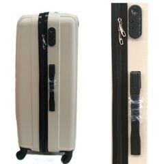新品 HUNDRED 軽量  キャリーケース 95L (28インチ) Lサイズ ベージュ MCR-001　49×30×76cm　ハードケース スーツケース 旅行かばん キャスター付き ☆ PayPay(ペイペイ)決済可能 ☆ 札幌市 豊平区 平岸 平岸店の画像