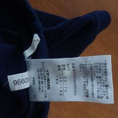 トップバリュー　TOPVALU　男子　水着　160cm　中古　紺　短パンの画像