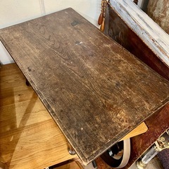 【武蔵小山店】 ちゃぶ台 引き出し 付き 引出し 座卓 ローテーブル 昭和レトロ 木製 アンティーク ヴィンテージ リビングテーブル 古家具 中古 家具 テーブル 和室 時代 日本 撮影  レトロ 民泊 民宿の画像